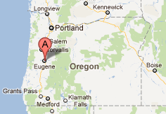 Eugene, Oregon, Google Maps