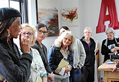 Legacy Specialists in training visit Alicia Tormey's encaustic studio, Seattle, 2013. Photo Nichole DeMent